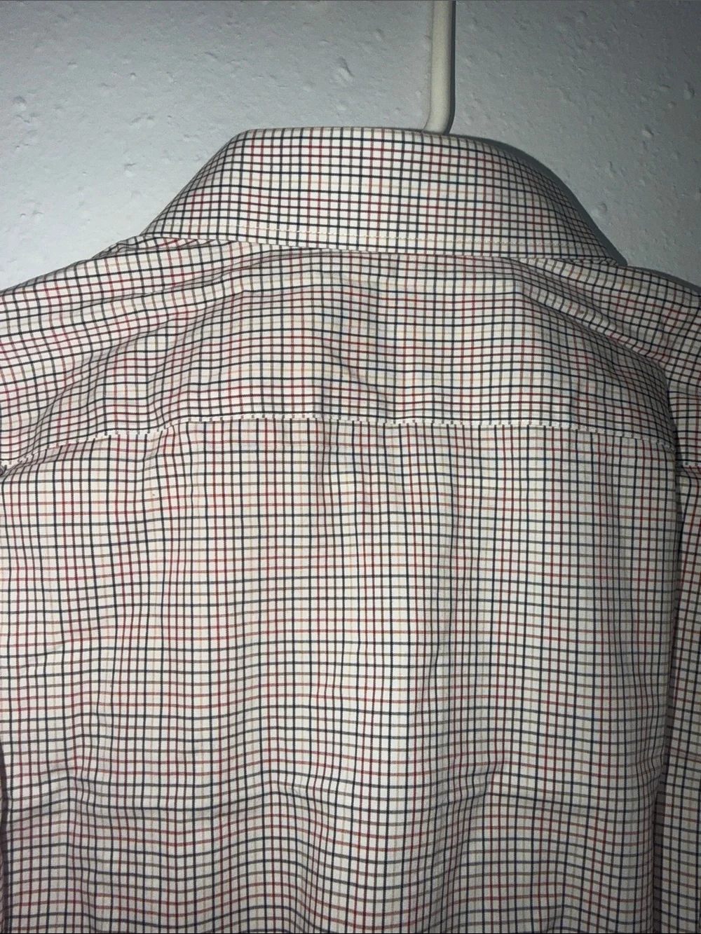 J. Crew Men's Button-Up Checked Dress Shirt in Red and White